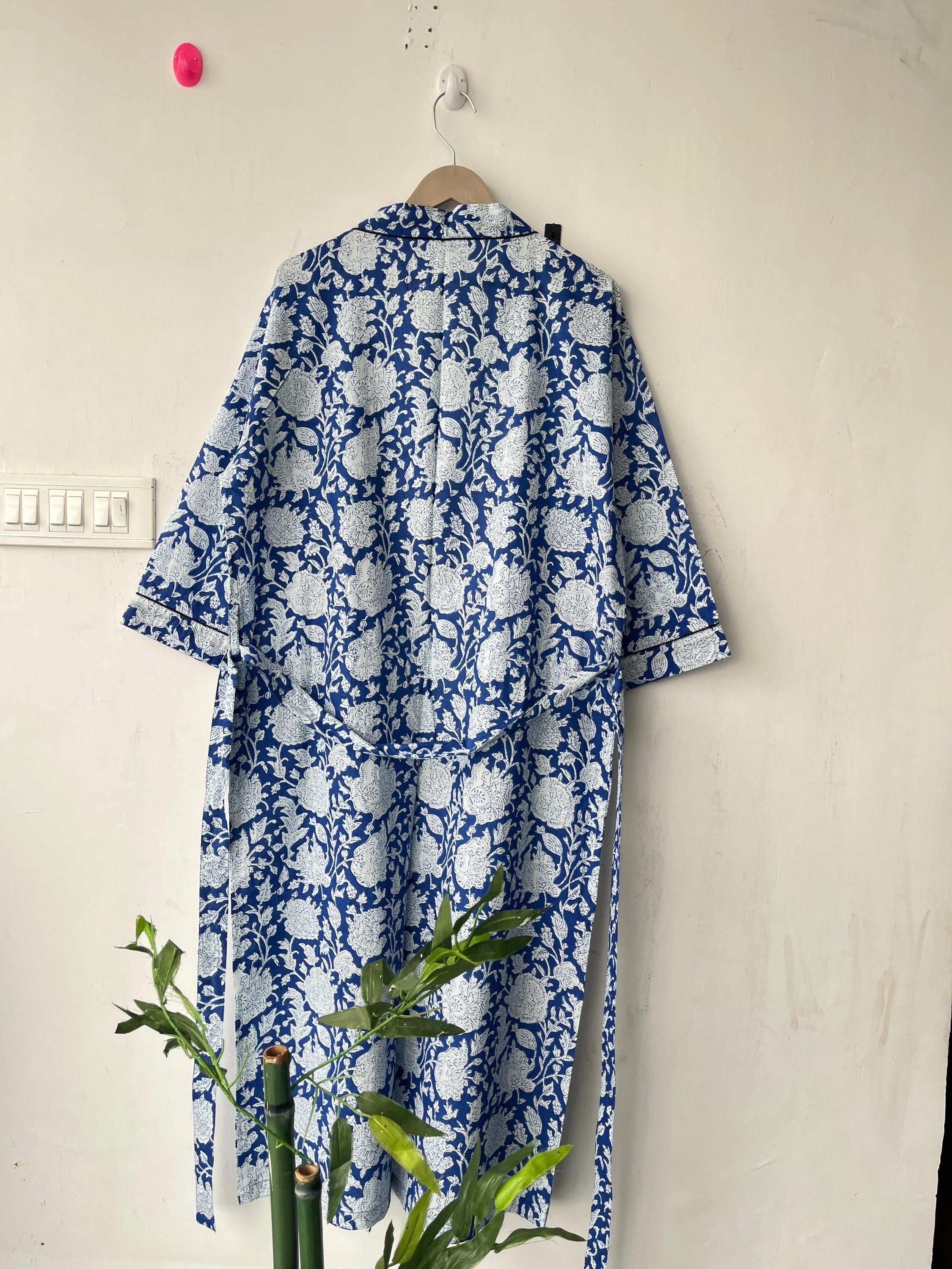 Floral Cotton Kimono Robe: Japanese Style Summer Cover-Up