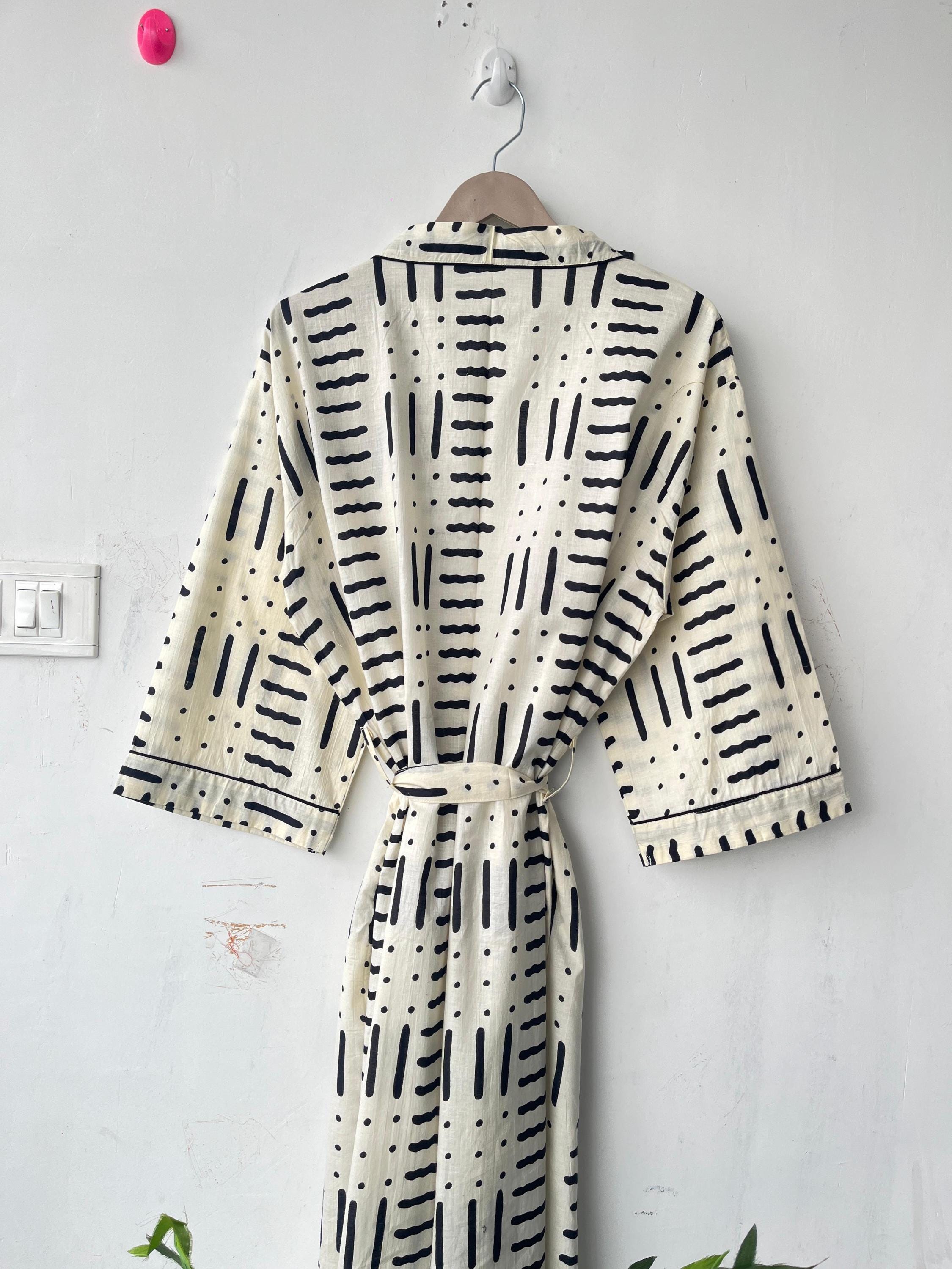 Floral Cotton Kimono Robe: Japanese Style Summer Cover-Up