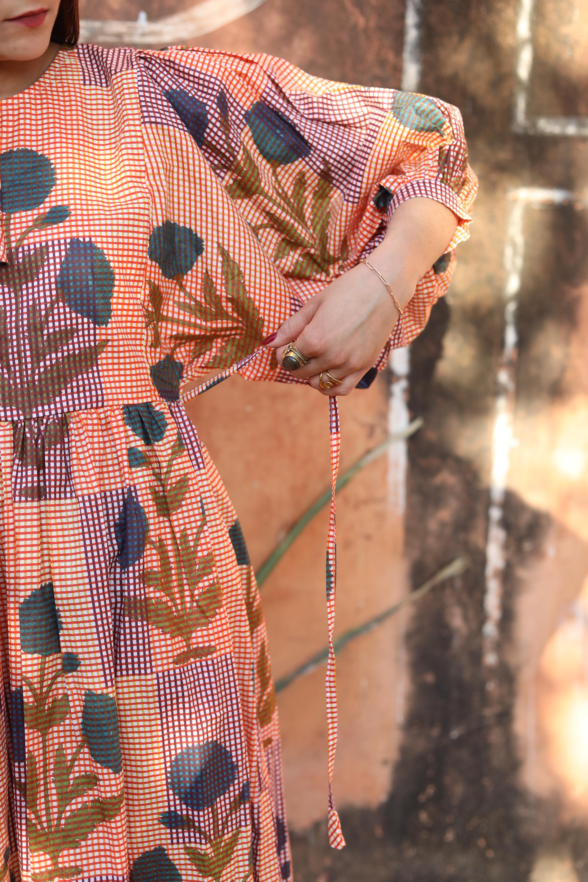 Block Print Cotton Dress for Women Handmade Floral Tunic Dress GHABA LONDON Block Print Cotton Dress for Women Handmade Floral Tunic Dress GHABA LONDON