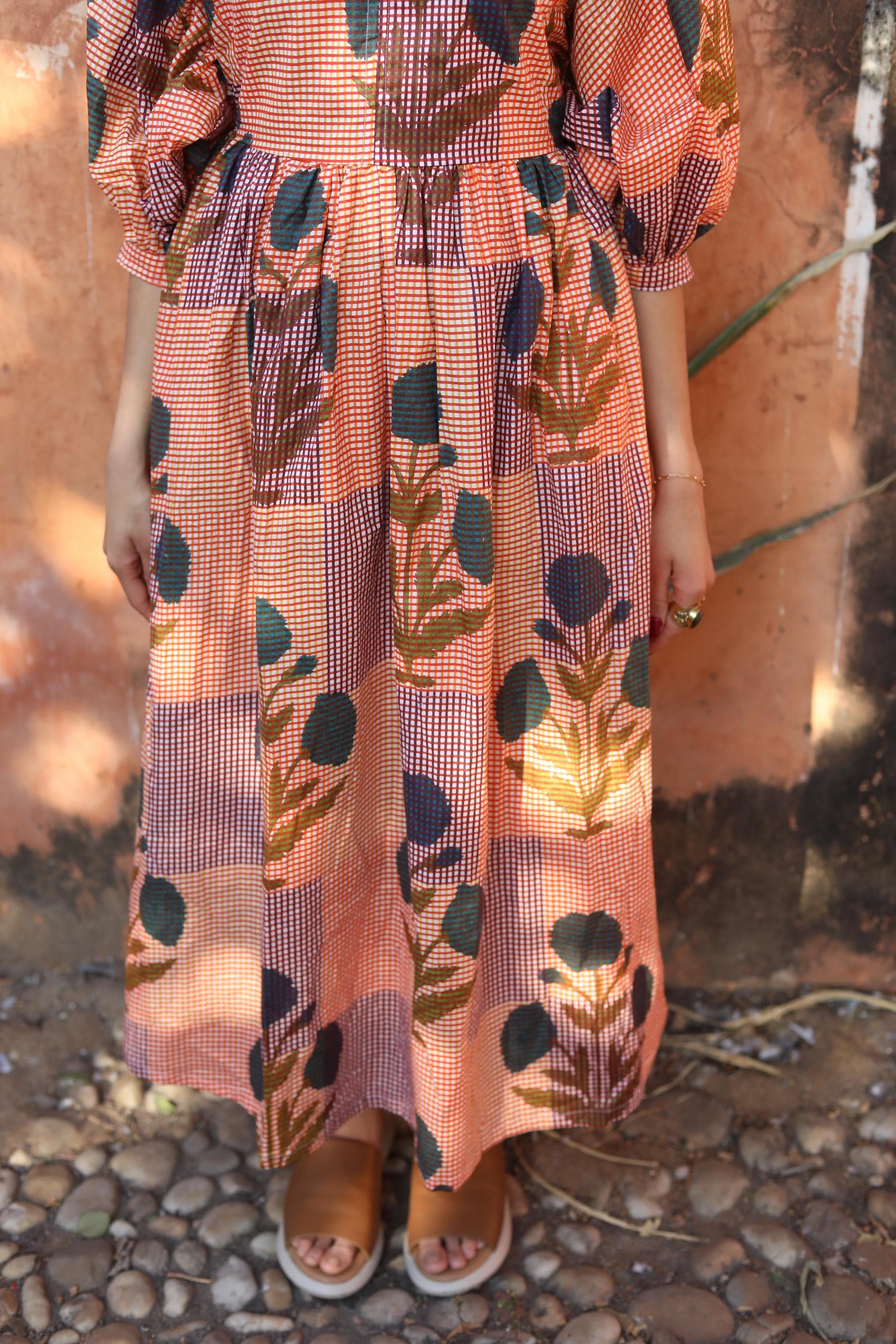 Block Print Cotton Dress for Women – Handmade Floral Tunic Dress