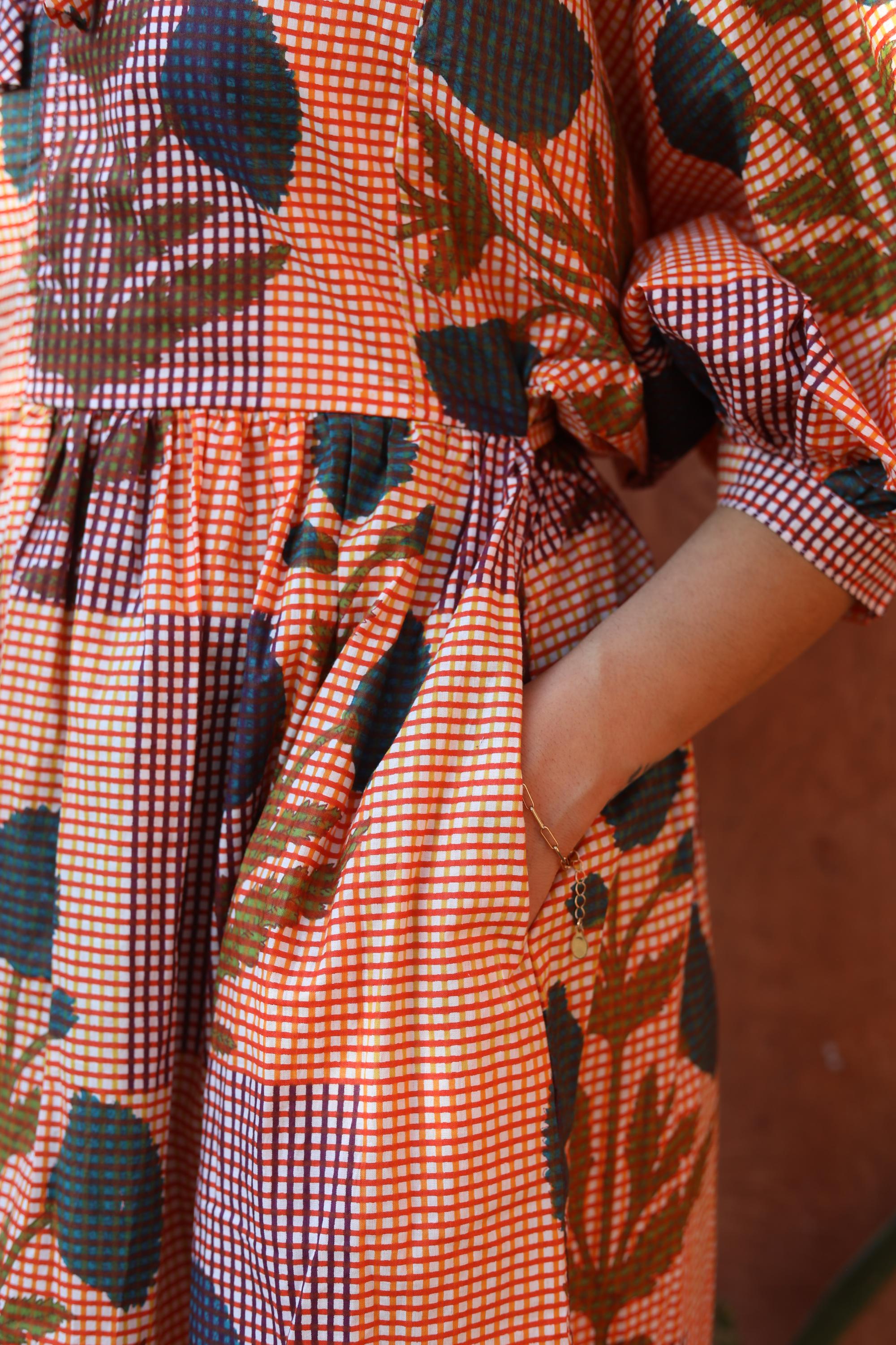 Block Print Cotton Dress for Women – Handmade Floral Tunic Dress