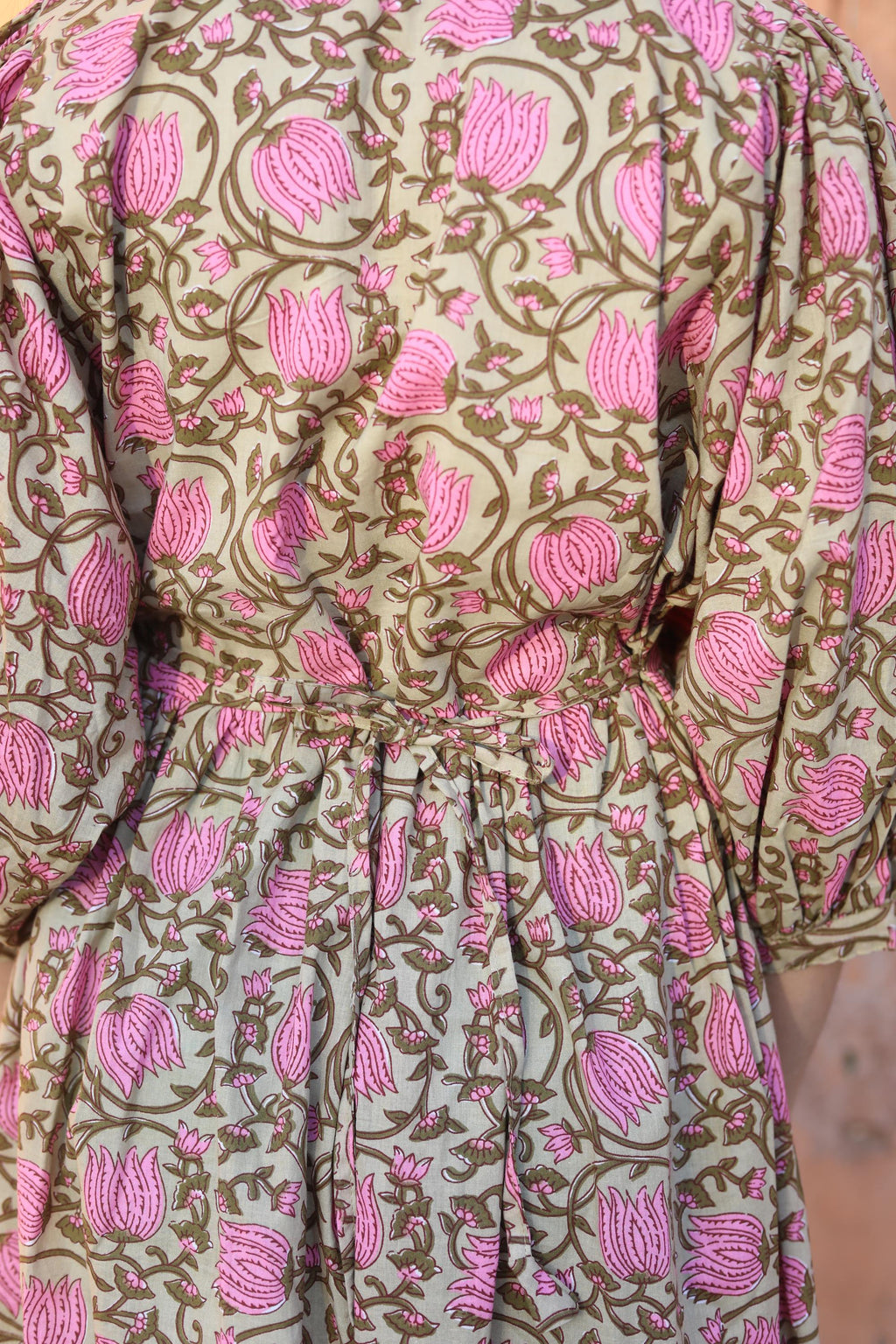 Block Print Cotton Dress for Women – Handmade Floral Tunic Dress