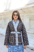 Block Print Cotton Quilted Kimono Jacket for Women – Handmade Floral