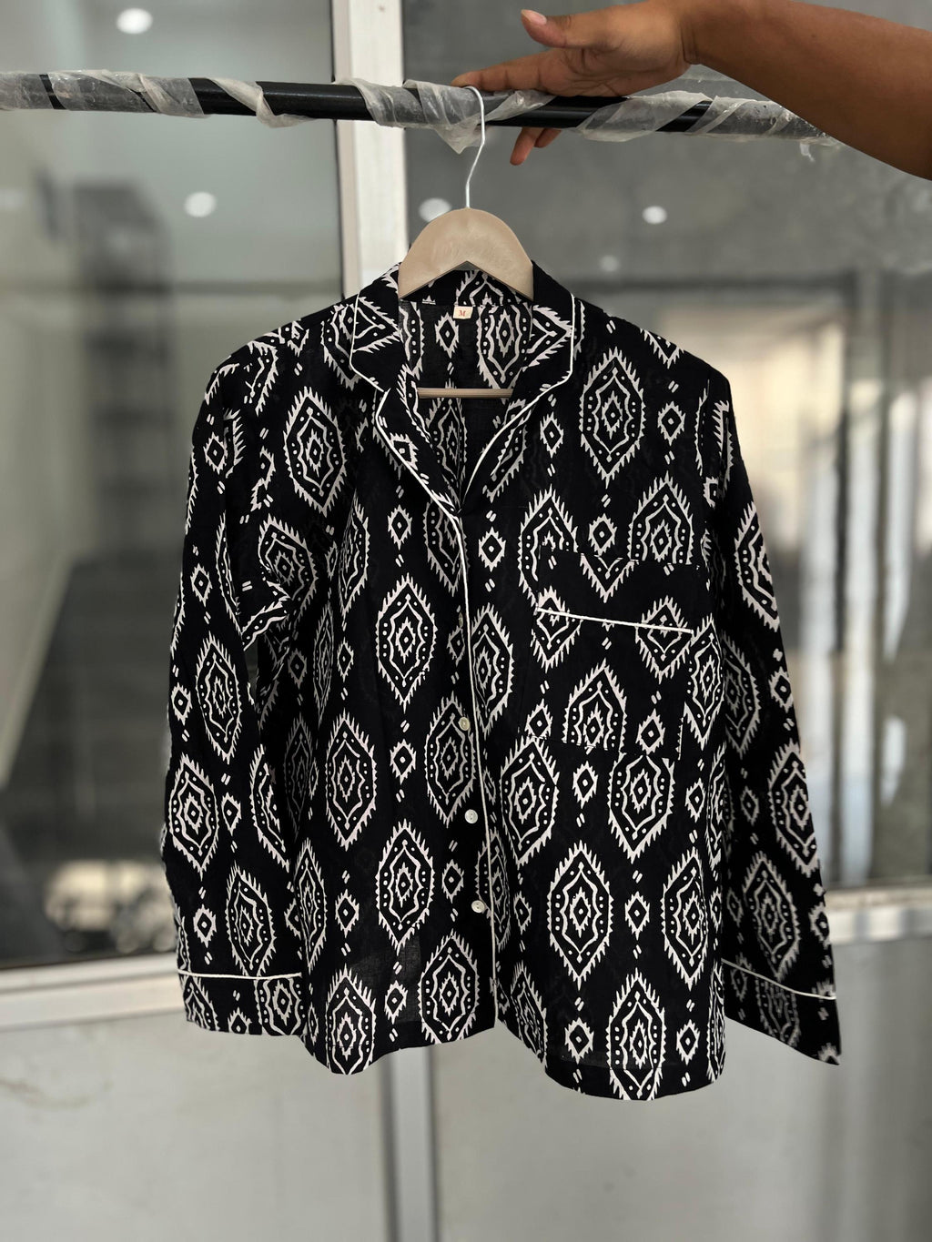 Handmade Cotton Pajama Set: Bohemian Women's Nightwear