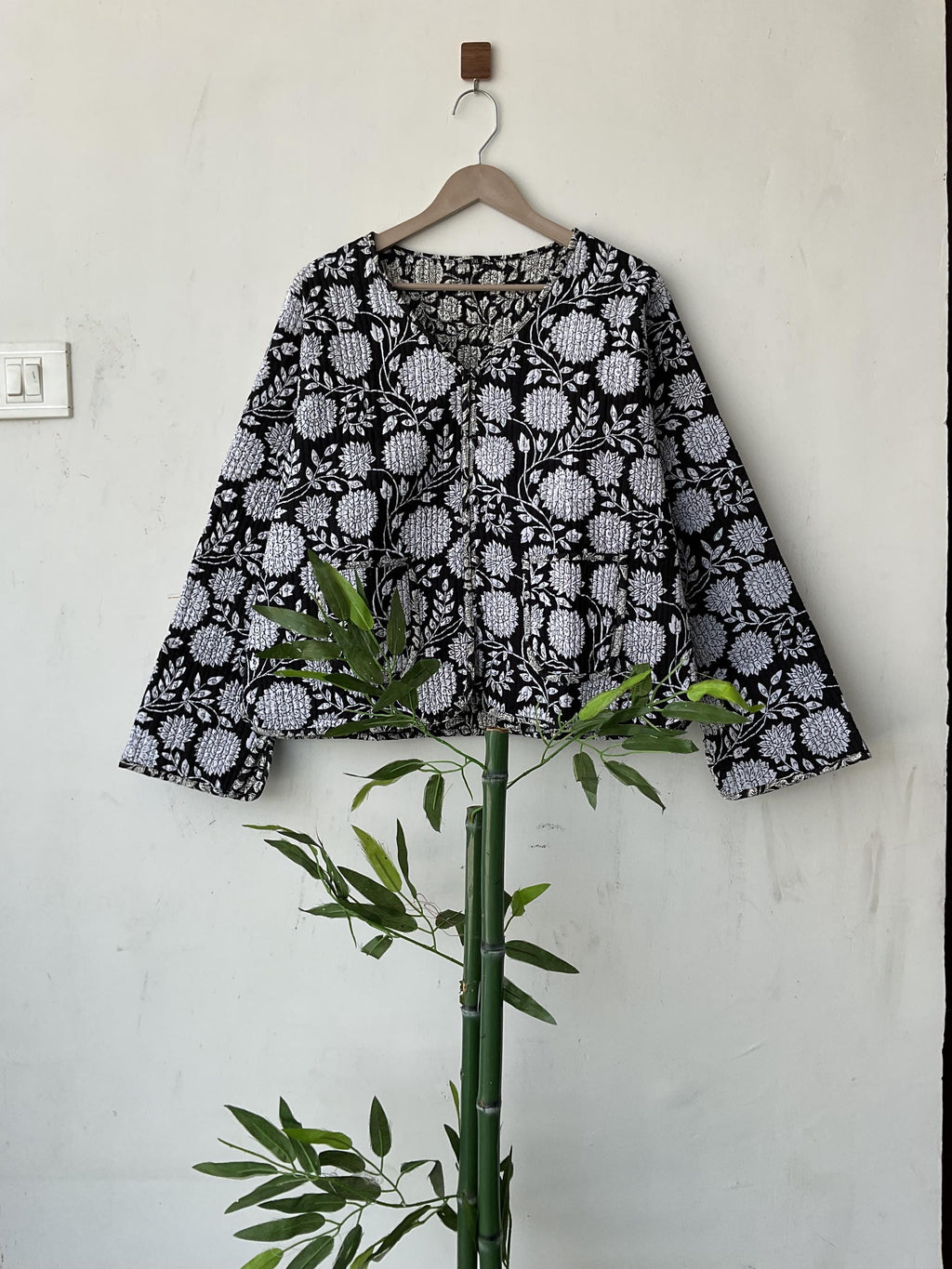 Reversible hand Block print Cotton Quilted jacket Coat , Short jacket Women's Wear Coat Winter jacket And Coat gift for her, quilted women