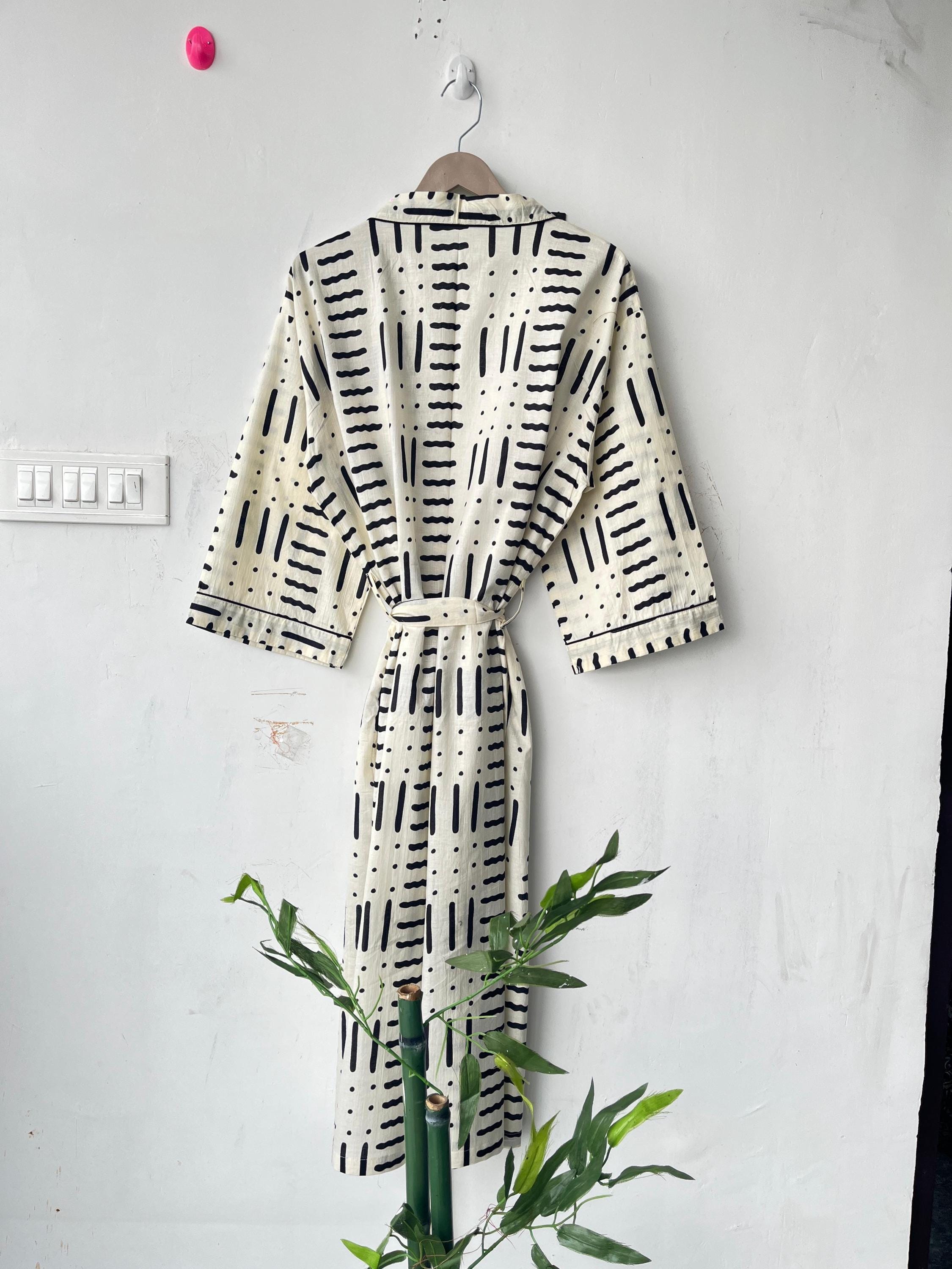 Floral Cotton Kimono Robe: Japanese Style Summer Cover-Up