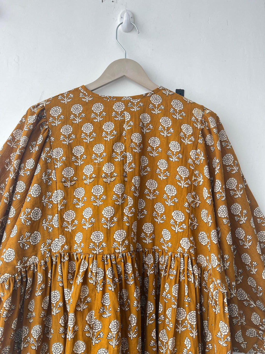 Floral Block Print Cotton Dress: Soft Summer Tunic