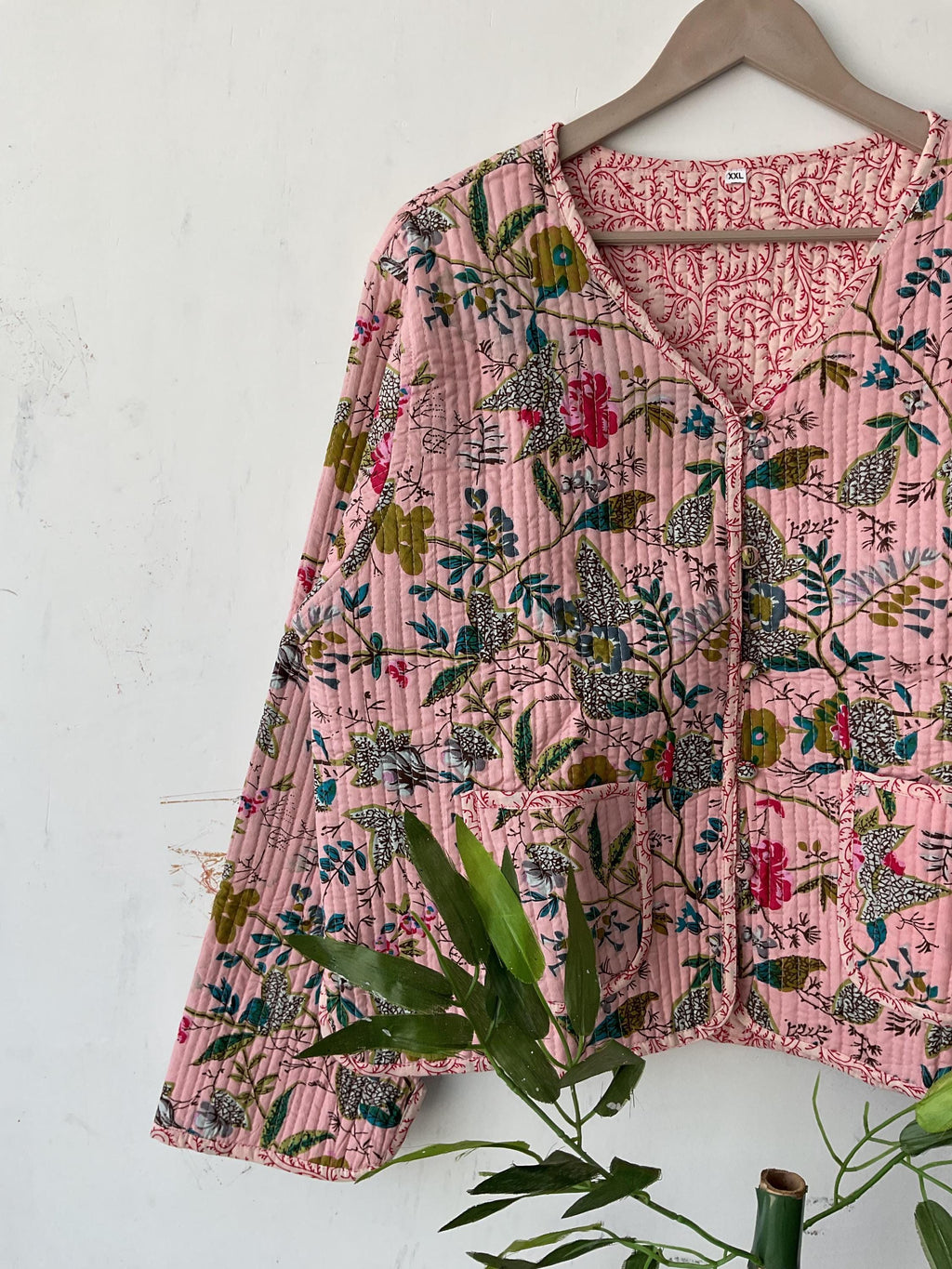 Reversible hand Block print Cotton Quilted jacket Coat ,Short jacket Women's Wear Coat Winter jacket And Coat ,gift for her jacket for women