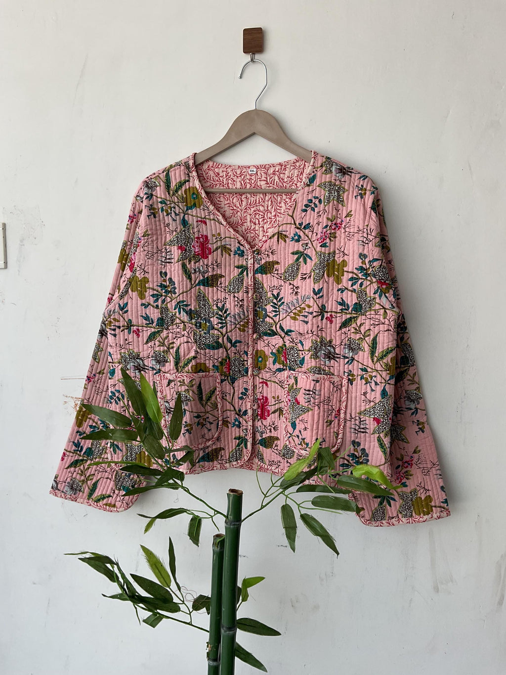 Reversible hand Block print Cotton Quilted jacket Coat ,Short jacket Women's Wear Coat Winter jacket And Coat ,gift for her jacket for women