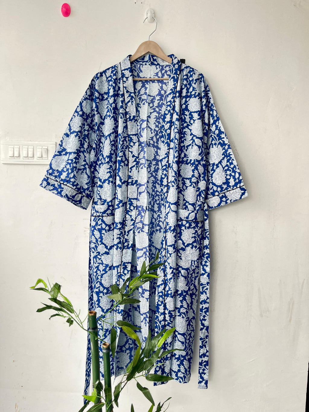 Floral Cotton Kimono Robe: Japanese Style Summer Cover-Up