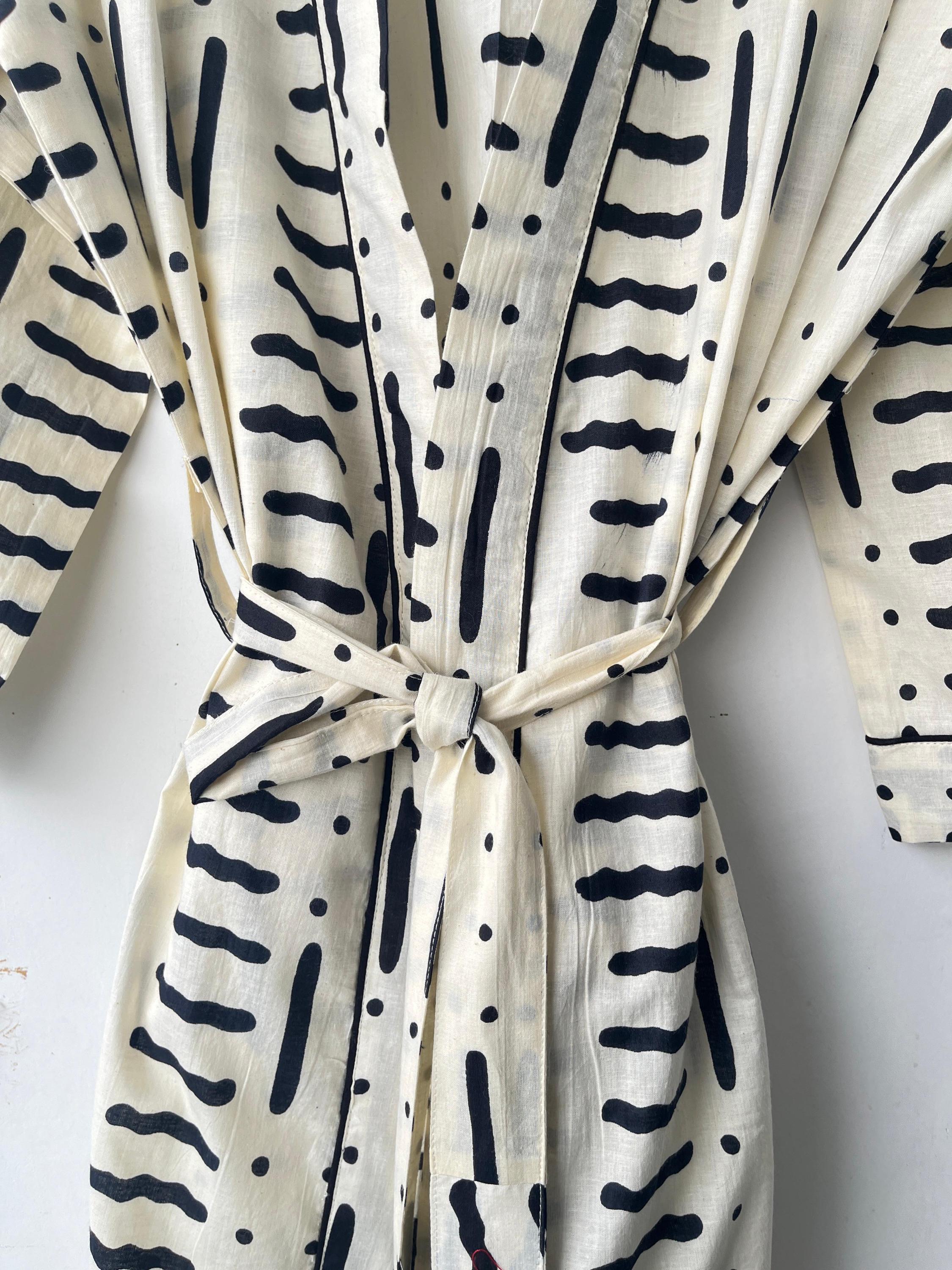 Floral Cotton Kimono Robe: Japanese Style Summer Cover-Up