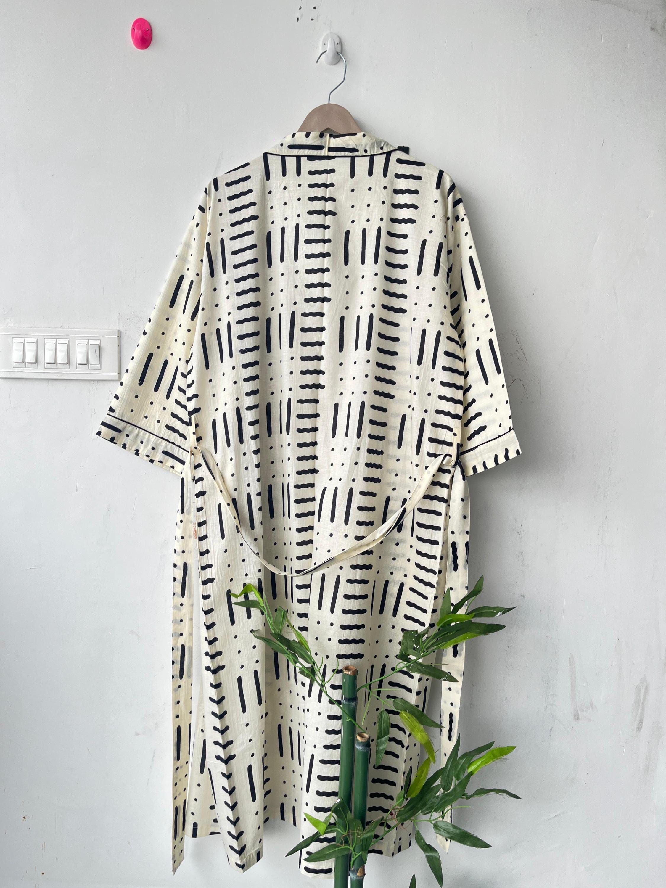 Floral Cotton Kimono Robe: Japanese Style Summer Cover-Up