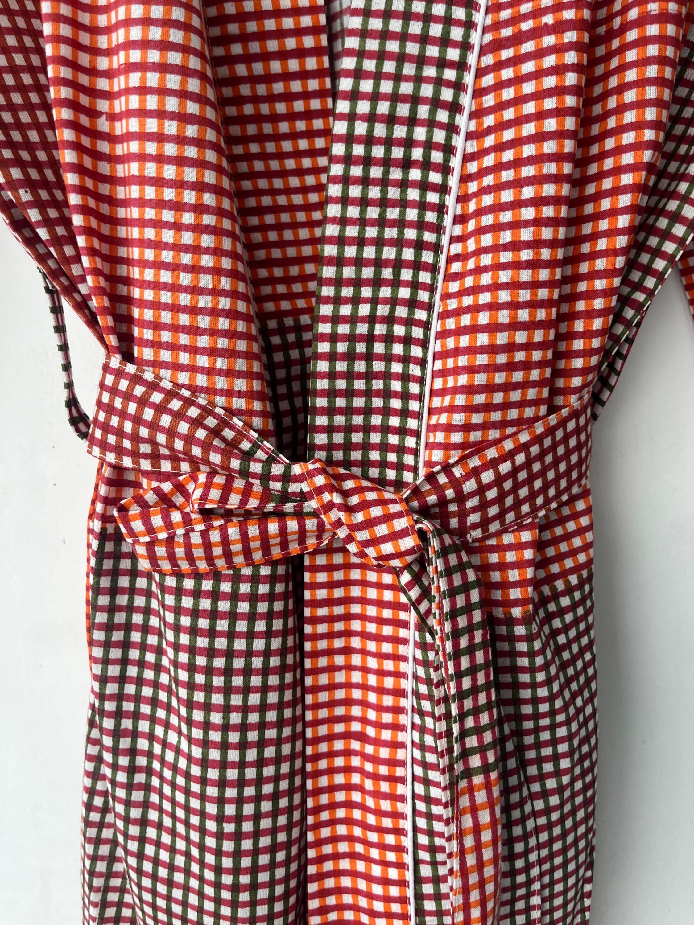 cotton robe , bathrobe , night robe , cotton floral kimono