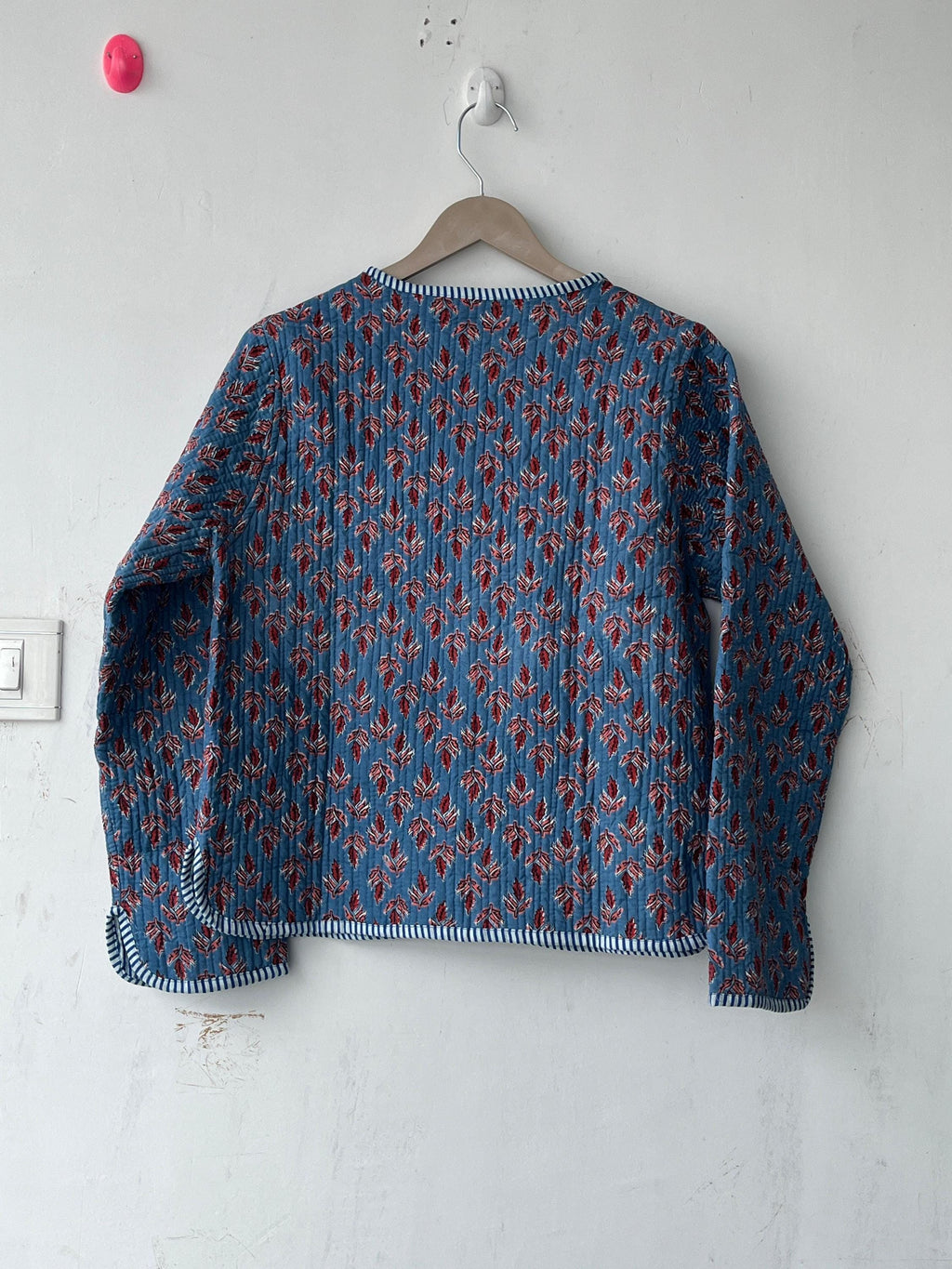 Block Printed Cotton Quilted Jacket - Boho Handmade Women's Coat