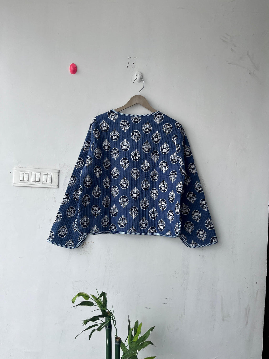 Block Printed Cotton Quilted Jacket - Boho Handmade Women's Coat