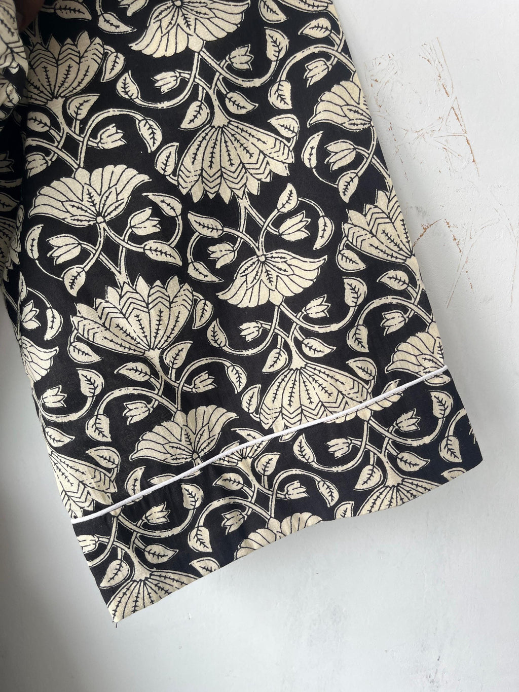 Floral Cotton Kimono Robe: Japanese Style Dressing Gown