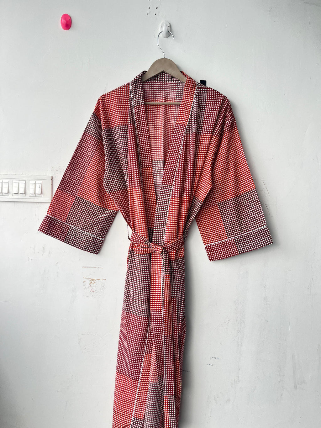 Block Print Cotton Kimono Robe: Handcrafted Summer Nightwear