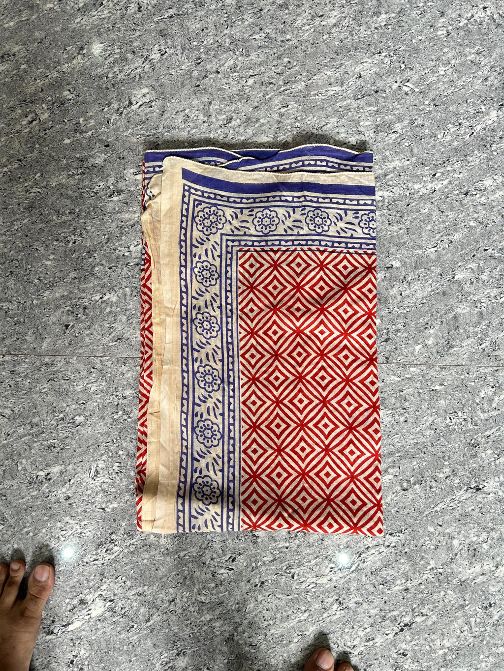 Hand Block Printed Cotton Sarong: Beach Wrap, Swim Cover-Up