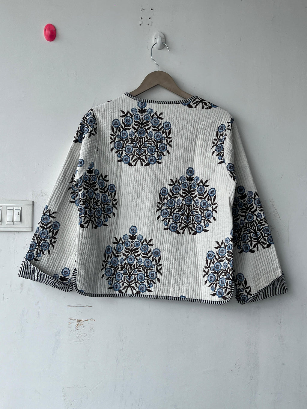 Block Printed Cotton Quilted Jacket - Boho Handmade Women's Coat