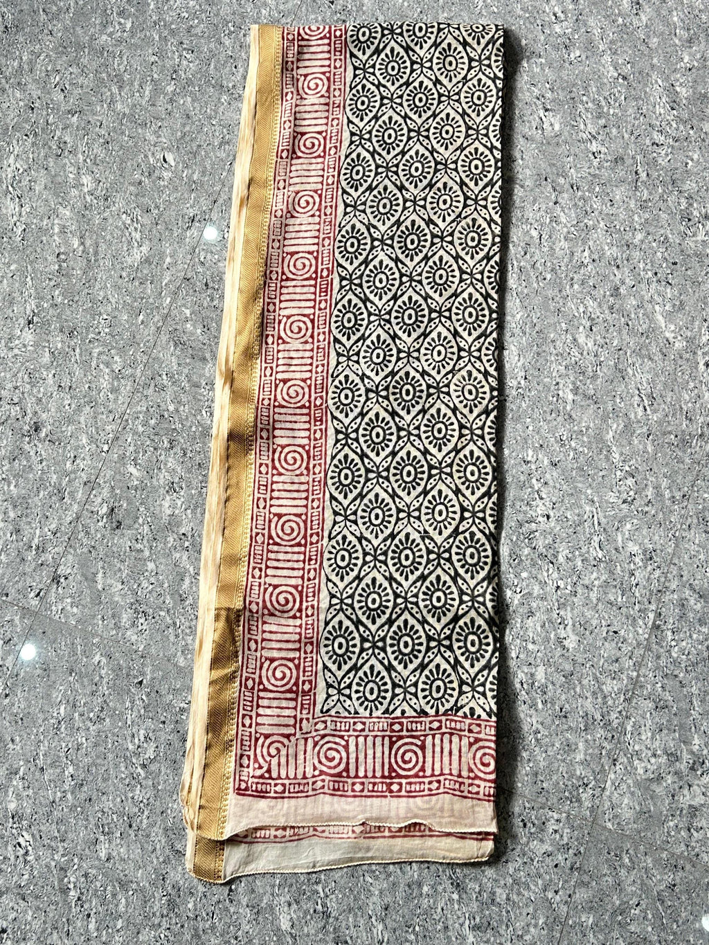 Hand Block Printed Cotton Sarong: Beach Wrap, Swim Cover-Up