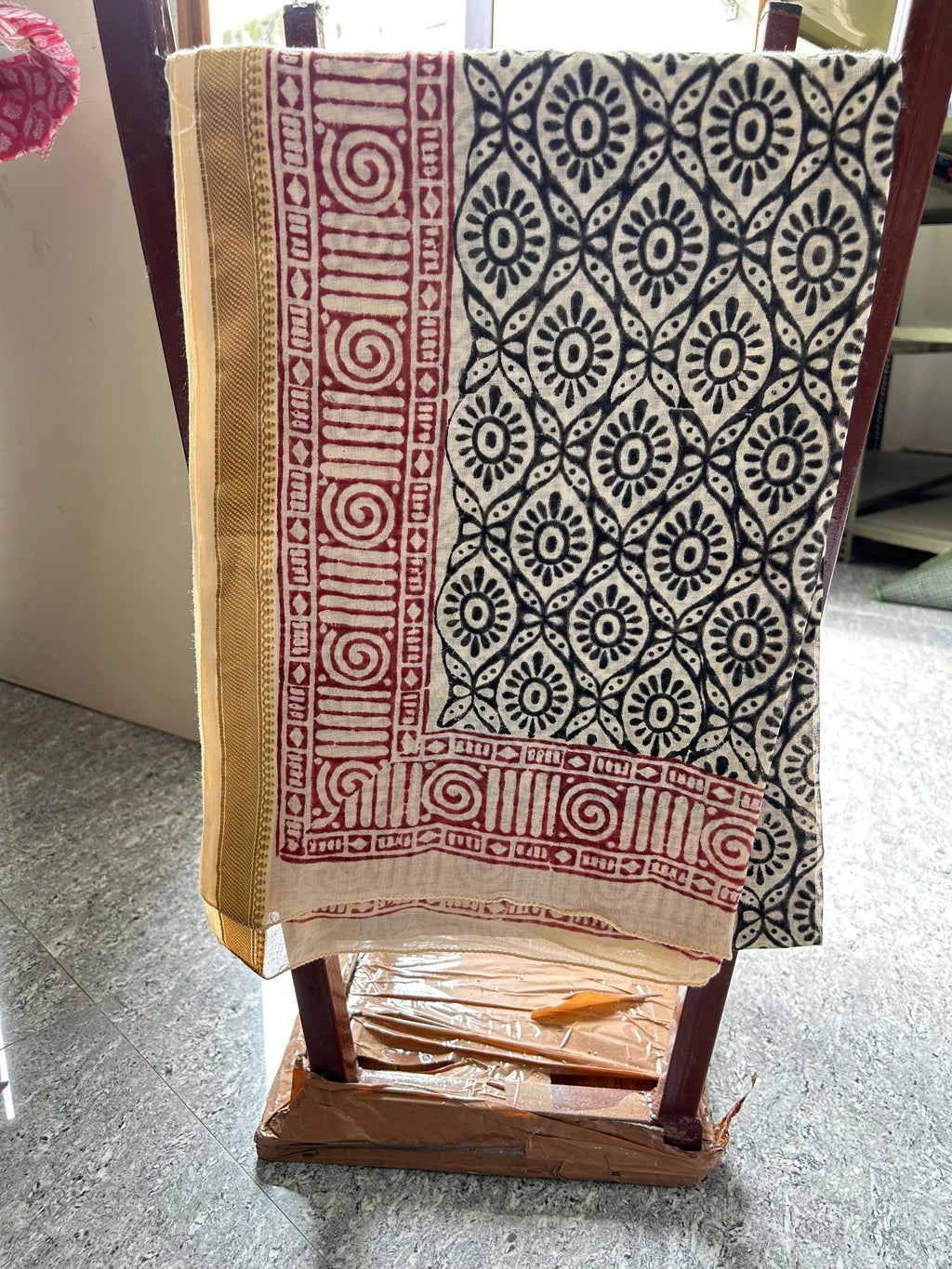 Hand Block Printed Cotton Sarong: Beach Wrap, Swim Cover-Up