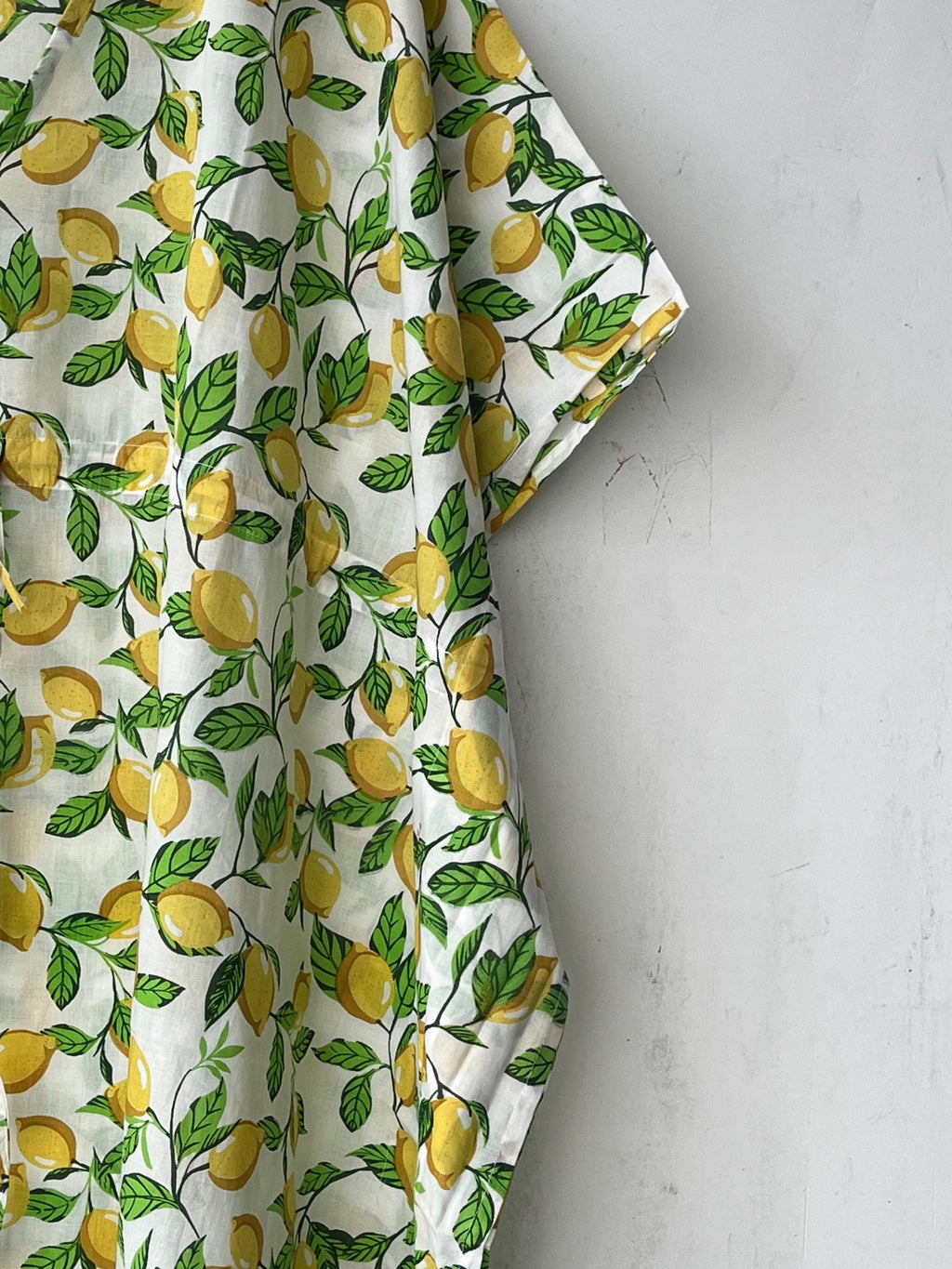 Floral Print Cotton Kaftan Dress: Hand Block Indian Beach Cover-Up