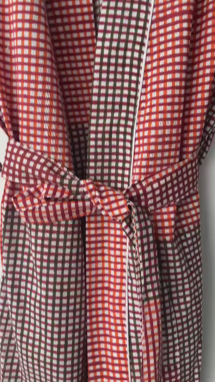 Block Print Cotton Kimono Robe: Handcrafted Summer Nightwear